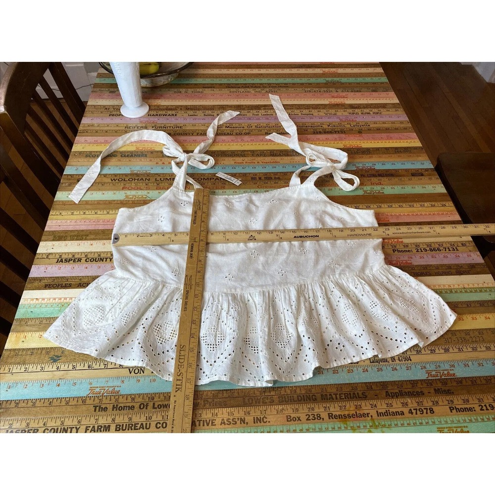 MADEWELL 1X Eyelet Plus Rosalie Tie Strap Tank Shirt XXL Womens New - Picture 8 of 9